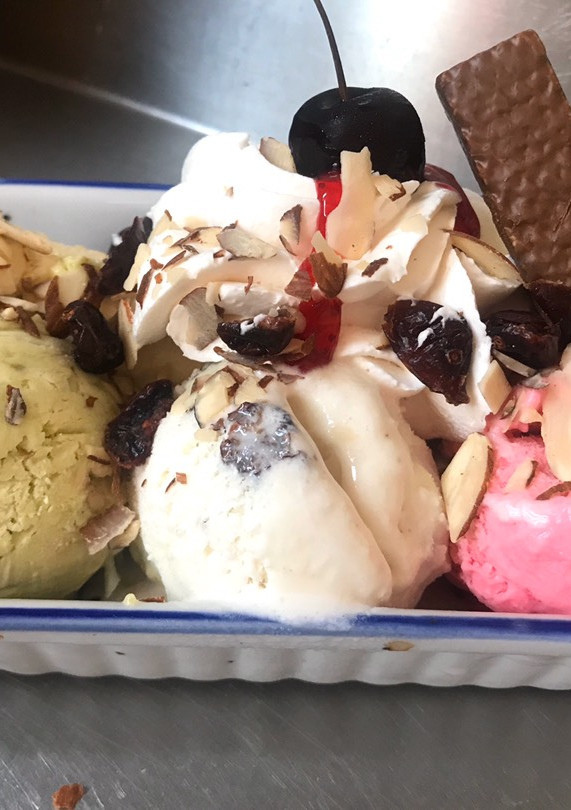 Una foto de Banana split