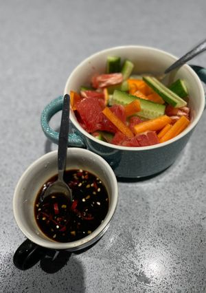 A picture of Grapefruit salad.