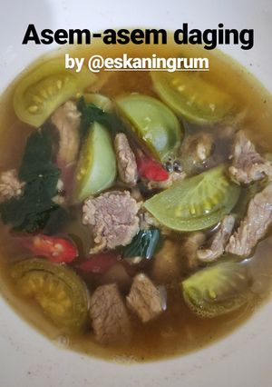 Foto resep Asem-asem daging kuah segar