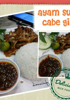 Foto resep Ayam suir cabe gila (sambal goang)