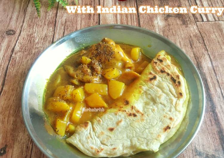 Chapati With Indian Chicken Curry (Roti India 🇮🇳)