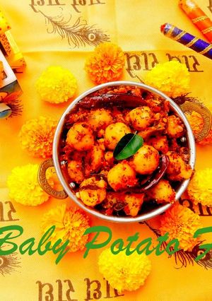 A picture of Baby Potato Fry with Curry Leaves/Navratri Recipes.