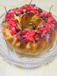 Una foto de Rosca trenzada navideña!