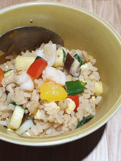 「時蔬蝦仁炒飯」海鮮蛋炒飯 的食譜成品照片