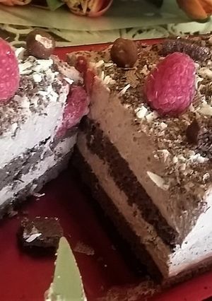 Une photo de Bûche rhum chocolat