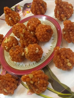A picture of Boondi modak.