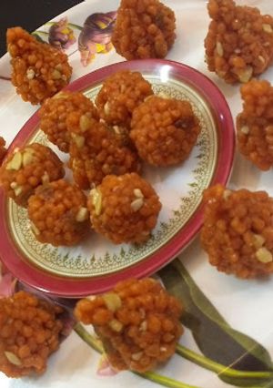 A picture of Boondi modak.