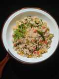 Fried brown rice