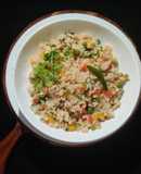 Fried brown rice