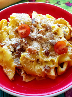 Una foto de Tortellini a la carbonara sin nata (la auténtica)😮🤤