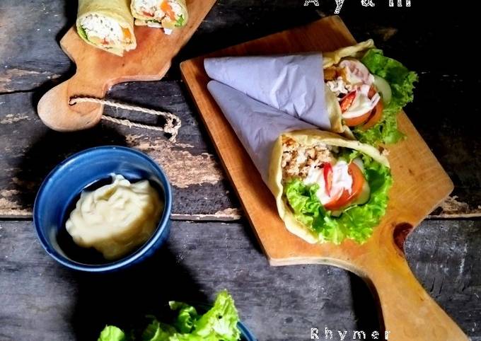 Ini dia! Cara gampang memasak Burrito Opor Ayam (Sambal Goreng)  gurih