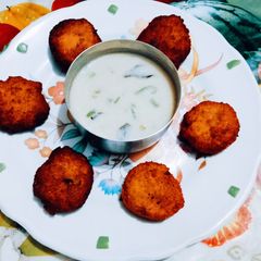 Super healthy peanut curry with farali cutlet A picture of Super healthy peanut curry with farali cutlet.