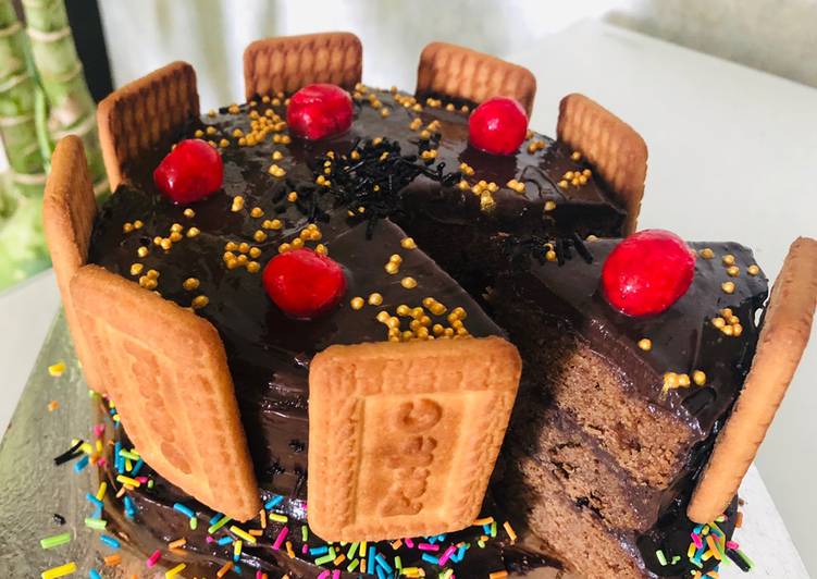 Step-by-Step Guide to Prepare Quick Parle biscuit chocolate cake