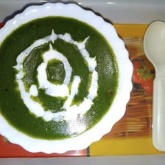 Spinach soup A picture of Spinach soup.