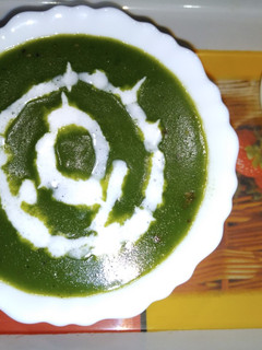 A picture of Spinach soup.