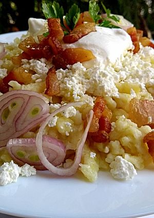 Túrós sztrapacska recept fotója