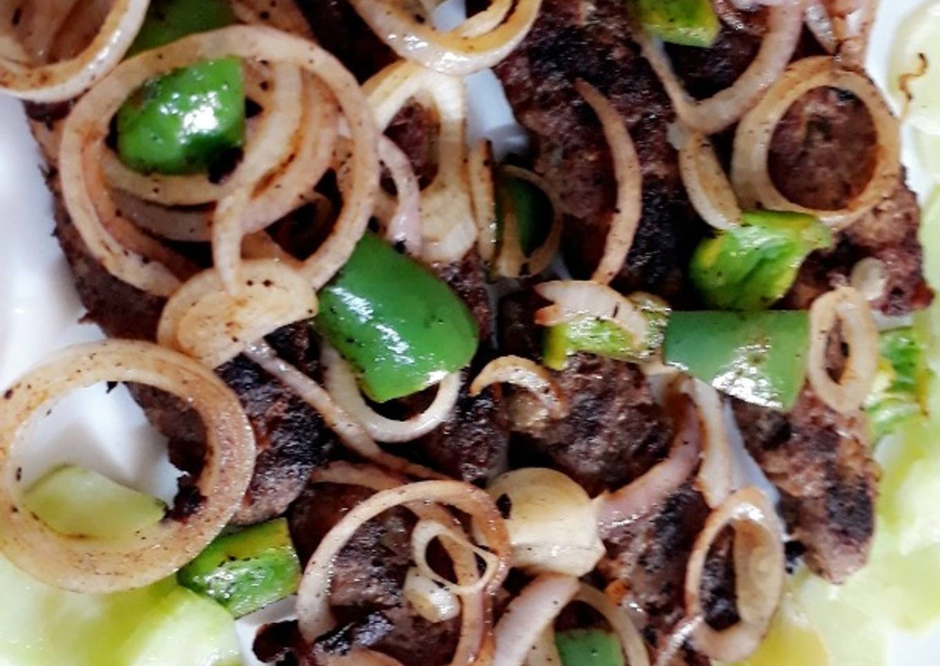 BBQ kabab with veggies