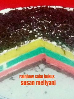 Foto resep Rainbow cake kukus 🍰