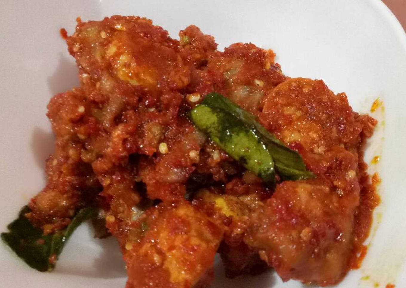 Balado ayam daun jeruk