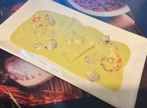 Foto principal de Bacalao con Gambones y Almejas (Thermomix)