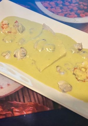 Una foto de Bacalao con Gambones y Almejas (Thermomix)
