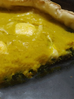 Una foto de Tarta bicolor de zapallo y espinaca! 🍴🍽️