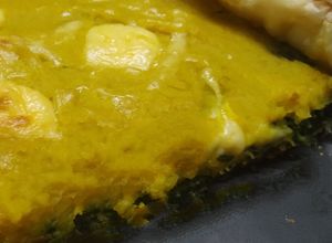 Una foto de Tarta bicolor de zapallo y espinaca! 🍴🍽️