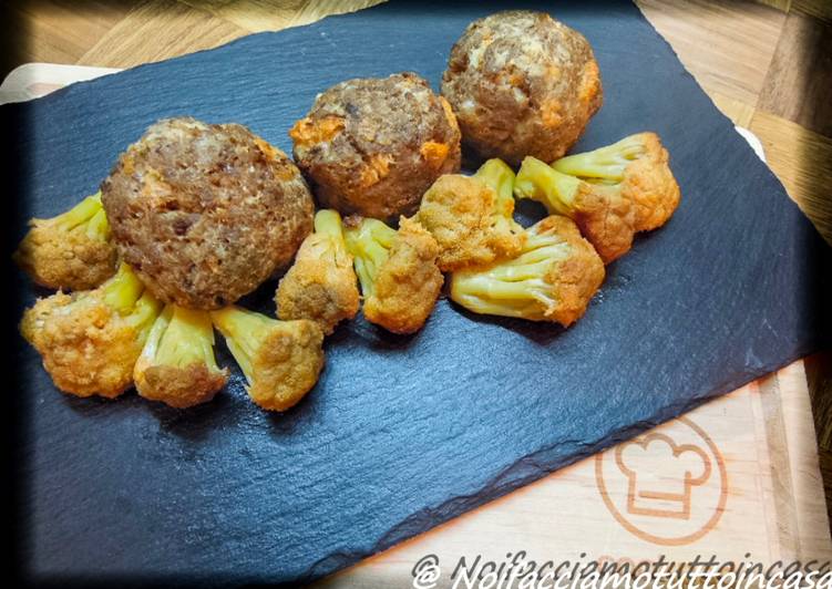 Polpette di lesso (della nonna) con cavolfiore saltato