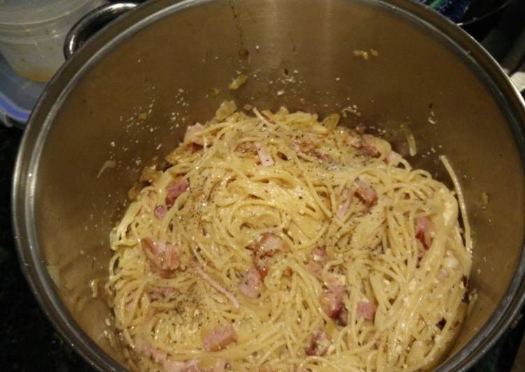 Recipe of Speedy Spaghetti pasta Carbonara