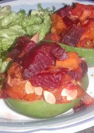 Una foto de Zapallitos rellenos de verduras diet!!