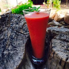 A picture of Watermelon and strawberry juice..!!❤️.