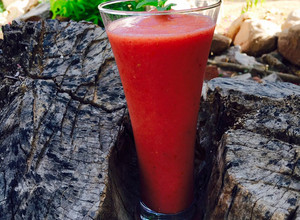 A picture of Watermelon and strawberry juice..!!❤️.