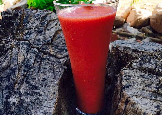 Watermelon and strawberry juice..!!❤️