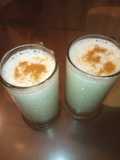 Bebidas refrescante de avena con cambur