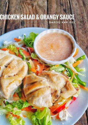 Gambar Ayam AF dengan Salad & SOS Oren
