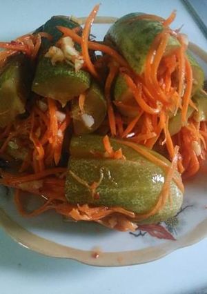 Hình của món Kim chi dưa chuột.