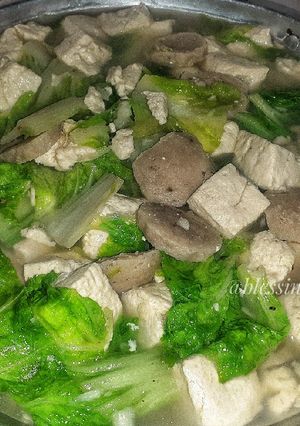 Foto resep Soup Sawi Putih Bakso Tahu