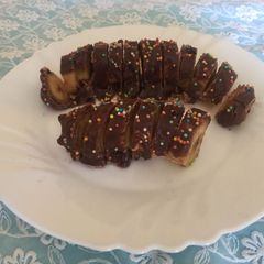 A picture of Banana sushi.
