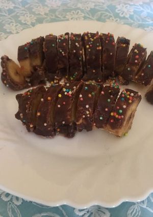 A picture of Banana sushi.