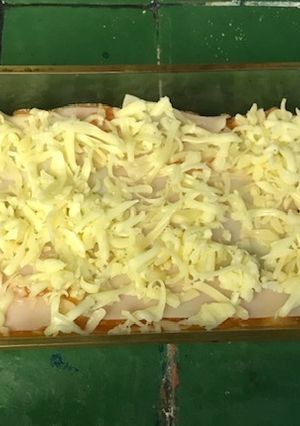 Una foto de Lasagna de verduras con atún