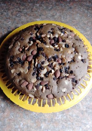 Una foto de Budín de Peras y Mix de Frutos Secos en olla