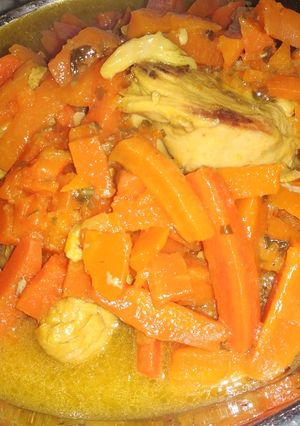 صورة لوصفة دجاج بالجزر🥕
