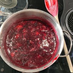 A picture of Easy Rhubarb and cherry compote.