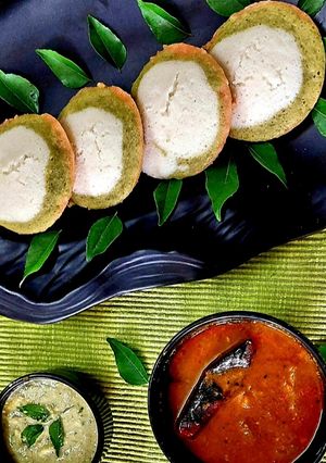 A picture of Flavoured Idli.