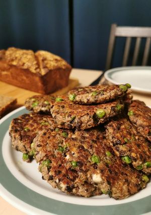 Belugalinsen-Erbsen-Bratlinge Rezepthauptbild