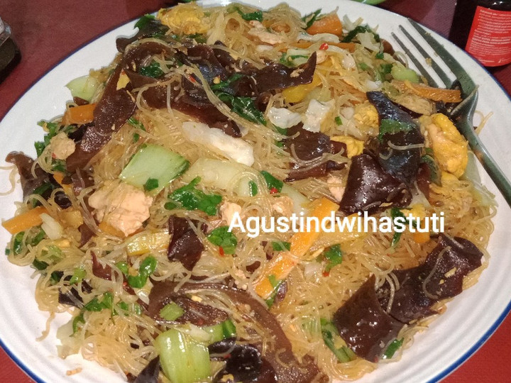 Resep Bihun Goreng Jamur Kuping Sayuran, Menggugah Selera