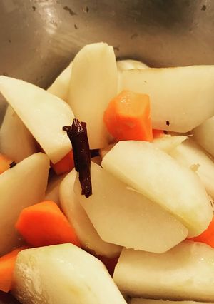 A picture of Marinated Turnip and Carrot - Japanese #vegan.