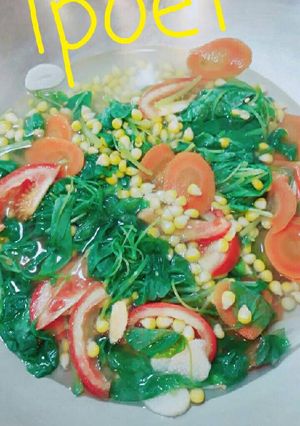 Foto resep Sayur Bening Bayam,Jagung,Wortel