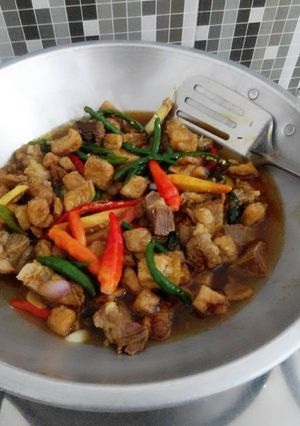 Foto resep Oseng tetelan lombok ijo