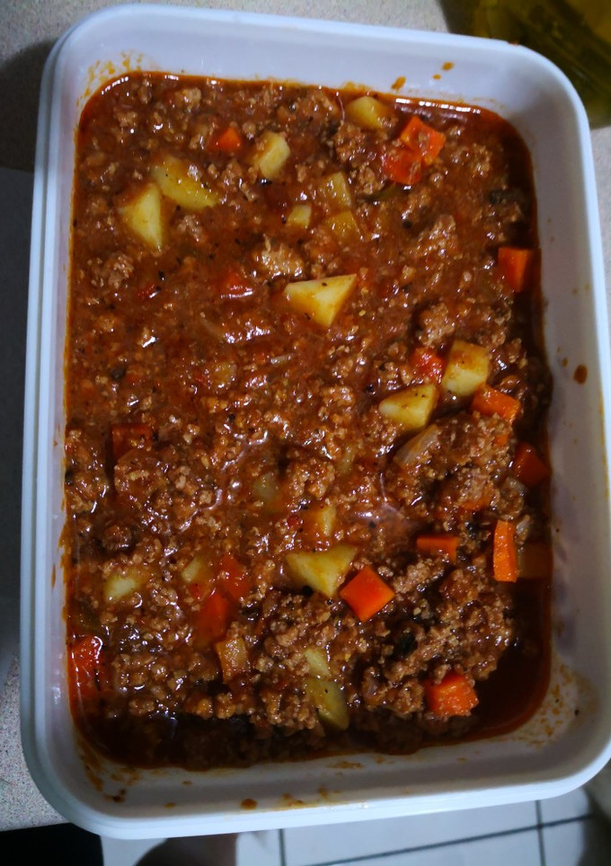 Una foto de Carne molida con picado